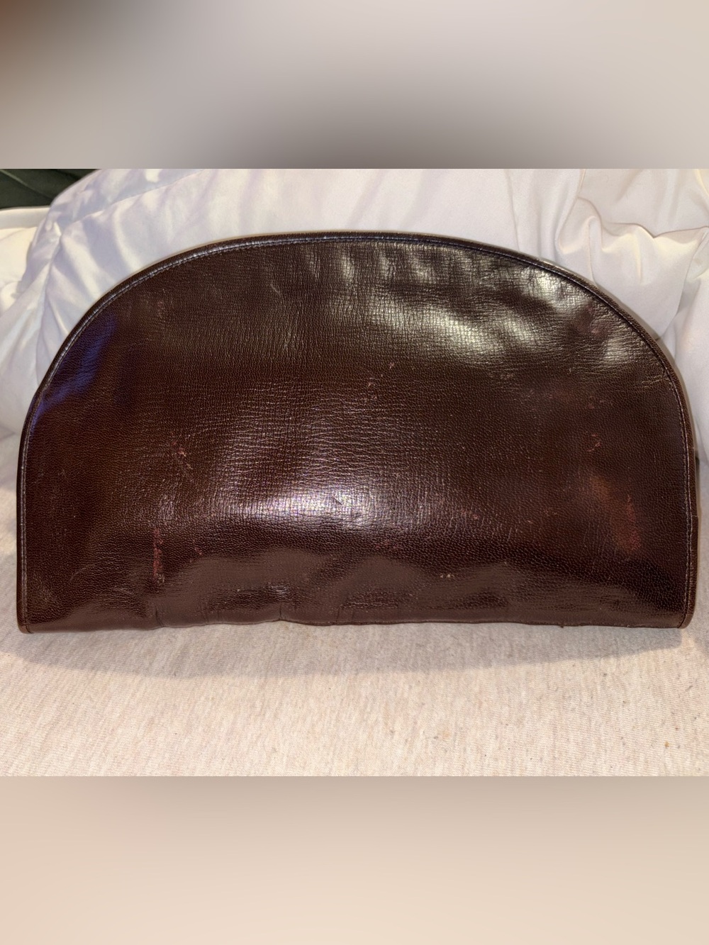 FENDI - Authentic Vintage Fendi Roma Lambskin Leather Appliqué Clutch - Picture 2 of 12